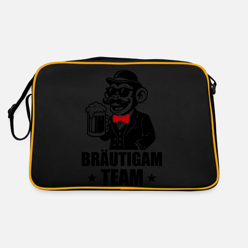 Bräutigam Team Affe Retro Tasche