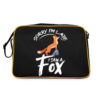 Design de renard humoristique avec slogan mignon - Sac Retro - noir/or - Dos