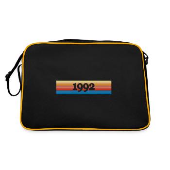 Regenbogen Jahr 1992 - Retro Tasche - Schwarz/Gold - Hinten