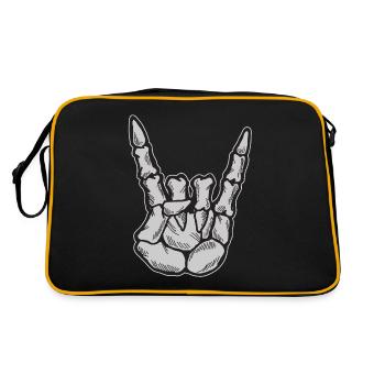 Werten Sie Ihren Stil mit ikonischer - Retro Tasche - Schwarz/Gold - Hinten