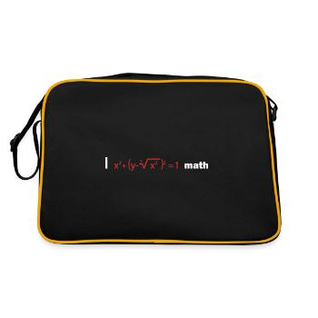 I love math Mathematik Mathematiker Mathelehrer - Retro Tasche - Schwarz/Gold - Hinten