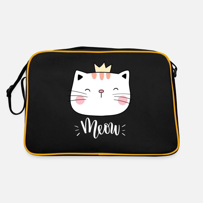 Mignon Kawaii drôle de chat disant miaulement Sac Retro