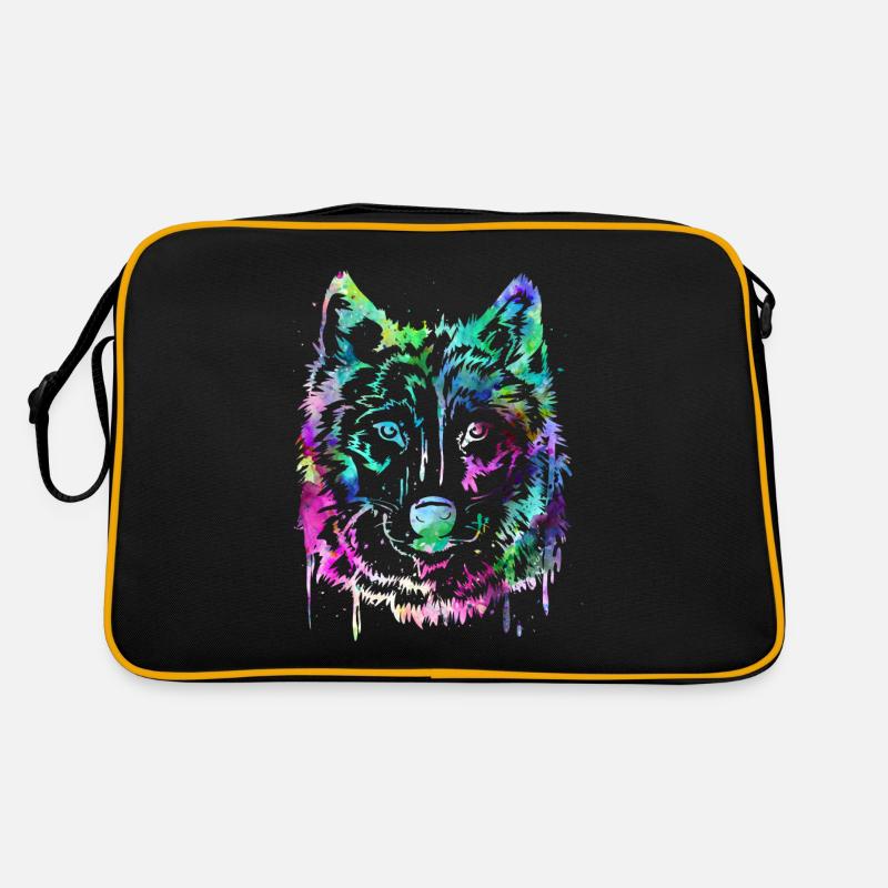 Loup - Sac Retro - noir/or