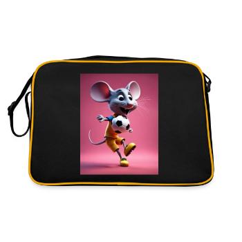 Soccer-mouse - Retro Tasche - Schwarz/Gold - Hinten