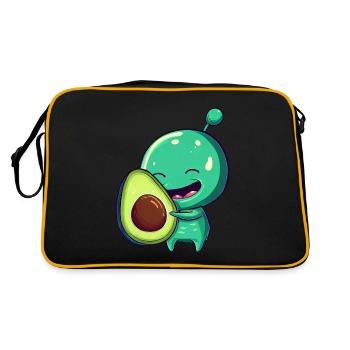 Green Alien Avocado: Fusion exotique - Sac Retro - noir/or - Dos