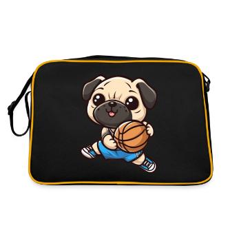Carlin athlétique : un joueur de basket-ball pour chiens - Sac Retro - noir/or - Dos