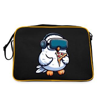 Hibou Harfang des neiges VR Réalité virtuelle Gamer Gamer Gamer - Sac Retro - noir/or - Dos