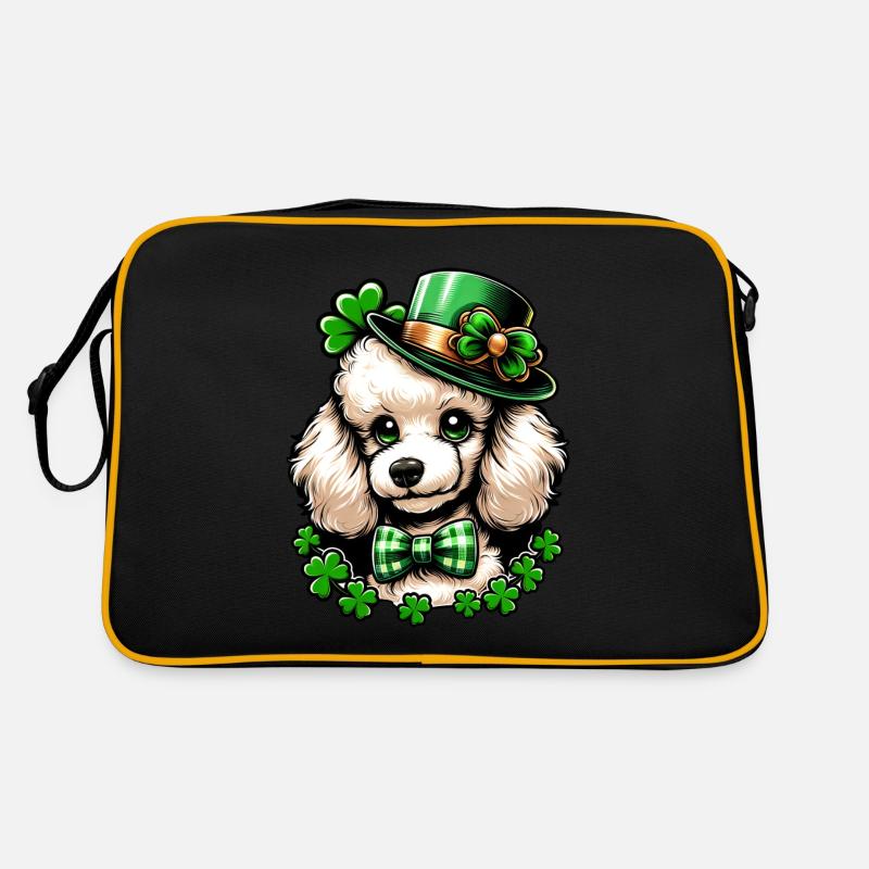 Süßer St. Patricks Day Süßer Comic Pudel Retro Tasche