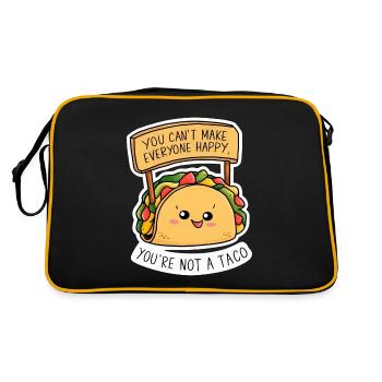 Not everyone is a taco luck - Retro Bag - black/gold - Back