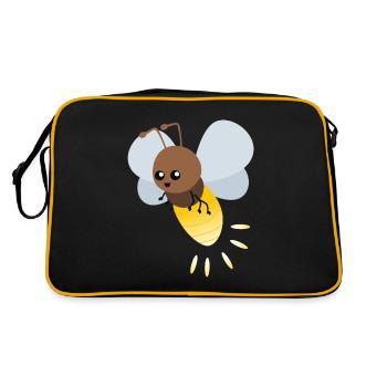 Dessin animé mignon luciole - Sac Retro - noir/or - Dos