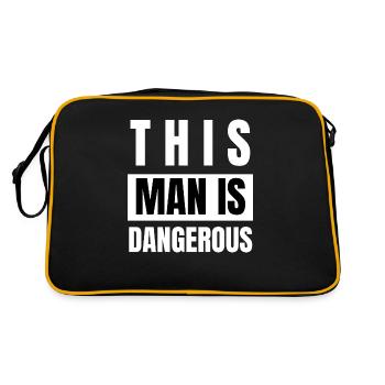 this man is dangerous - Retro Bag - black/gold - Back