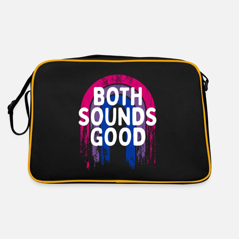 Both Sounds Good Bisexual LGBTQ Bi Pride Funny Retro Tasche