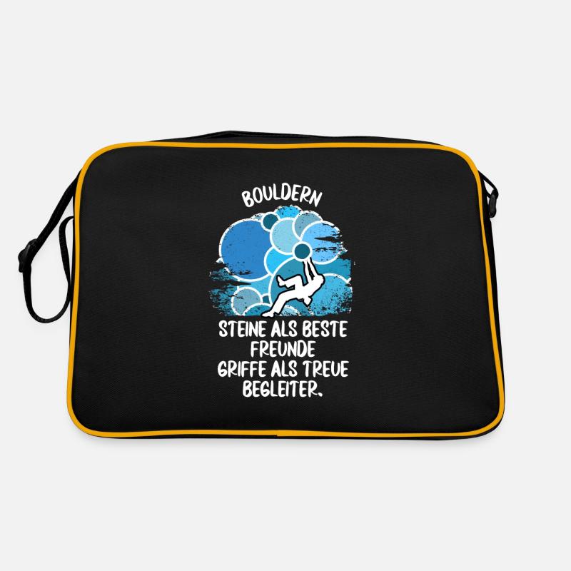 Vintage Bouldern Boulderer Klettern Kletterer Retro Tasche