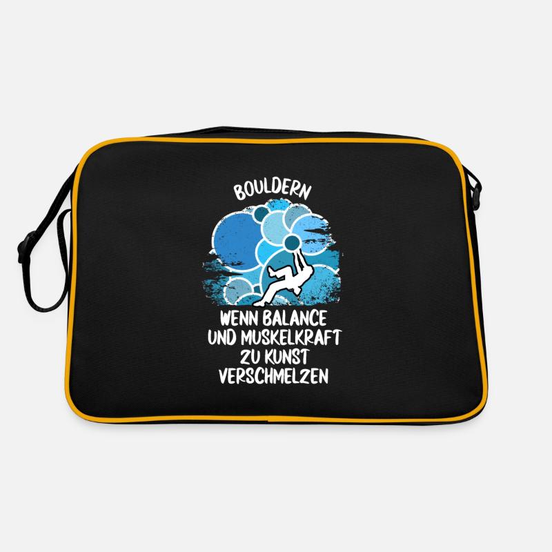 Vintage Bouldern Boulderer Klettern Kletterer Retro Tasche