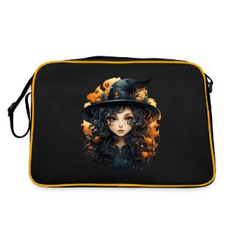 Halloween Witch I Cartoon Style I Witch - Retro Bag - black/gold - Back