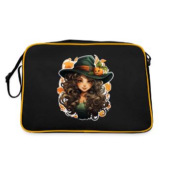 Halloween Witch I Cartoon Style I Witch - Retro Bag - black/gold - Back