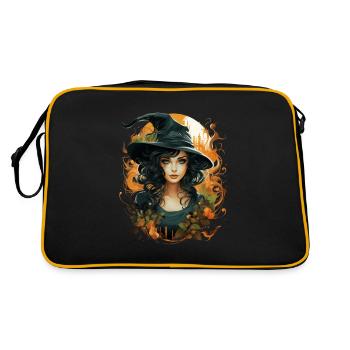 Halloween Witch I Cartoon Style I Witch - Retro Bag - black/gold - Back