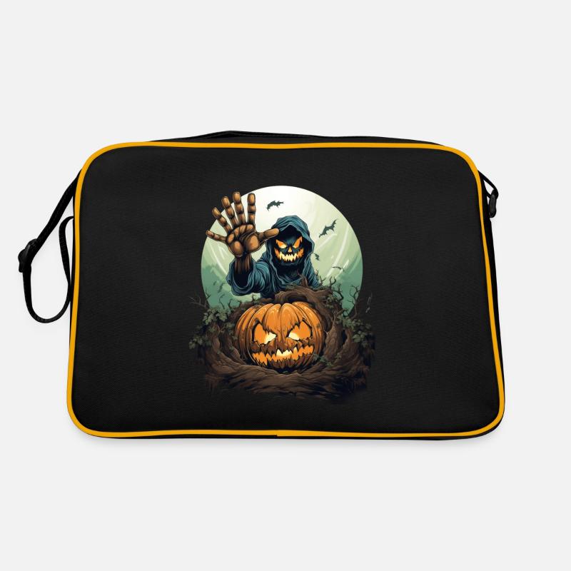 Halloween Emerging Hands Citrouille effrayante Sac Retro