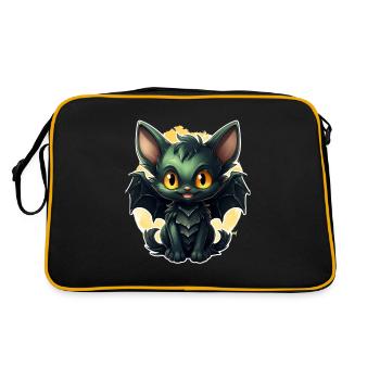 Chauve-souris Halloween I Cartoon Mignonne chauve-souris - Sac Retro - noir/or - Dos