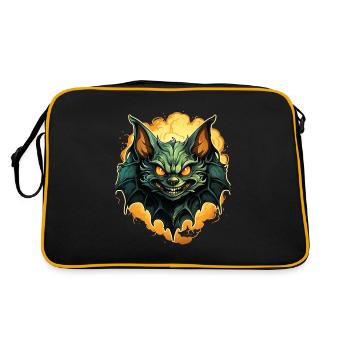 Chauve-souris Halloween I Cartoon Mignonne chauve-souris - Sac Retro - noir/or - Dos