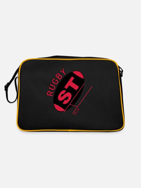 Toulouse Rugby - Retro Tasche - Schwarz/Gold - Hinten