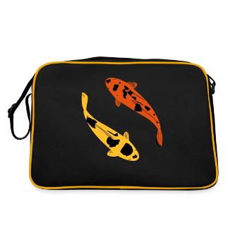carpe koi - Sac Retro - noir/or - Dos