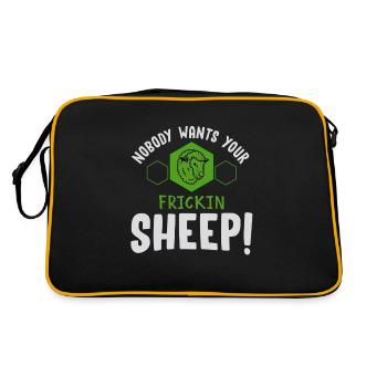 Board game, board game board game settlers, sheep, - Retro Bag - black/gold - Back