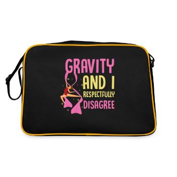 Aerialer Dance, Aerialer Dance Luft, Luftseiden, - Retro Tasche - Schwarz/Gold - Hinten
