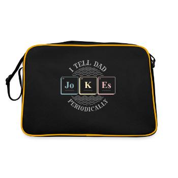 Papa, des blagues, des blagues, - Sac Retro - noir/or - Dos
