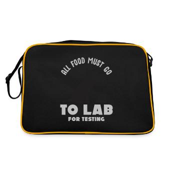 Labrador, Labrador Hunderasse, Agility, - Retro Tasche - Schwarz/Gold - Hinten
