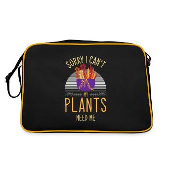 Plante, plante plantes, eféutute, - Sac Retro - noir/or - Dos