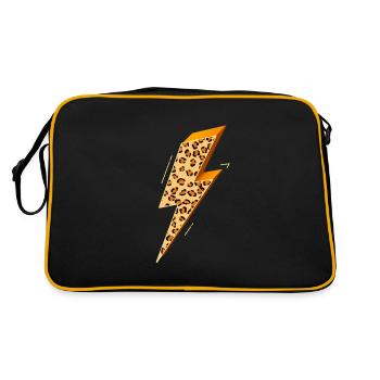 Foudre, boulons éclair, foudre, - Sac Retro - noir/or - Dos