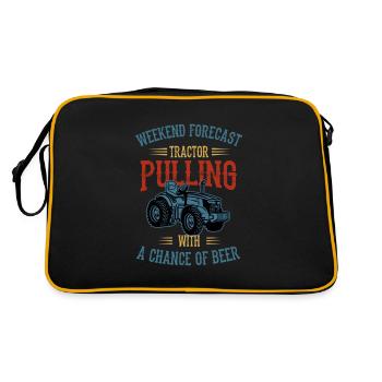 tractor pulling, tractor pulling drag, tractors, - Retro Bag - black/gold - Back