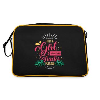 tractor pulling, tractor pulling, drag, - Retro Bag - black/gold - Back