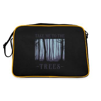 l’arbre, la forêt, la nature, - Sac Retro - noir/or - Dos