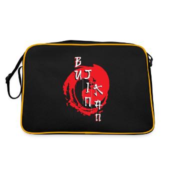 Bujinkan, Bujinkan japonais, arts martiaux, - Sac Retro - noir/or - Dos