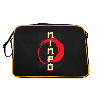 Bujinkan, Bujinkan Arts martiaux japonais, - Sac Retro - noir/or - Dos
