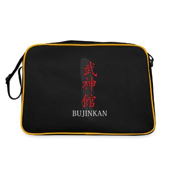 Bujinkan, Bujinkan ninja, kanji, - Sac Retro - noir/or - Dos