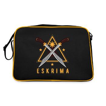 eskrima, eskrima arts martiaux philippins, - Sac Retro - noir/or - Dos