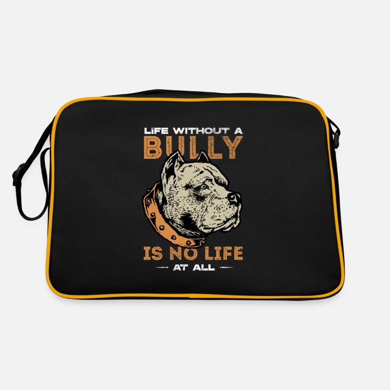 american bully, american bully pitbull mom, Stier, Retro Tasche