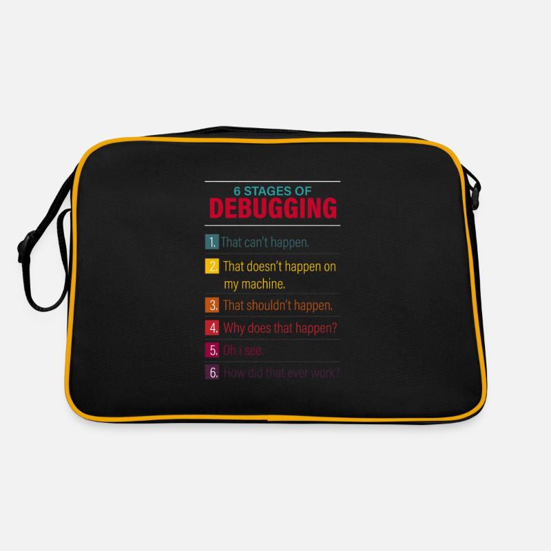 tech, tech tech support, geek, - Sac Retro - noir/or