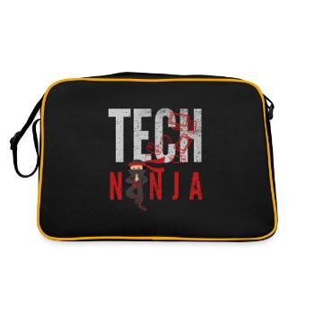 tech, tech analyst, programmer, - Retro Bag - black/gold - Back