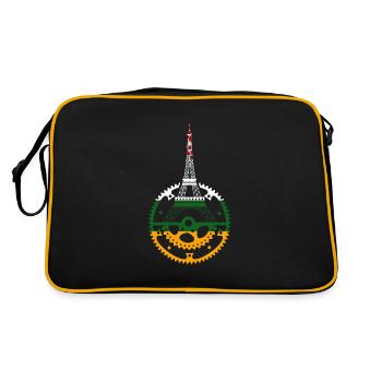 tour france, tour france vélo, vélo, - Sac Retro - noir/or - Dos
