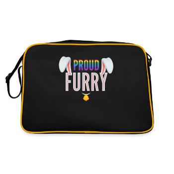Furry, Furry Orgueil, furry fandom, - Sac Retro - noir/or - Dos