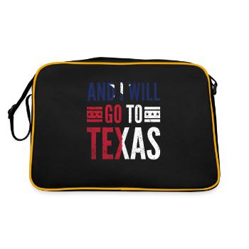 southern slang, southern slang texas sprache, - Retro Tasche - Schwarz/Gold - Hinten