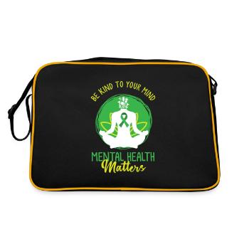 Mental Health, Mental Health Green - Retro Bag - black/gold - Back