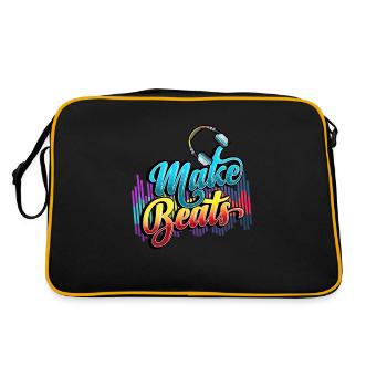 Beatmaker, Beatmaker Beat , Produzent, - Retro Tasche - Schwarz/Gold - Hinten