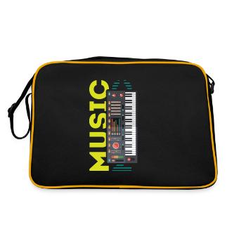 Beatmaker, Beatmaker synthesizer, 80s style, - Retro Bag - black/gold - Back