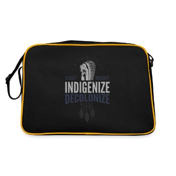 Autochtones indigènes d’Amérique, - Sac Retro - noir/or - Dos