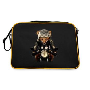 Fox Biker - Renard motard - Sac Retro - noir/or - Dos